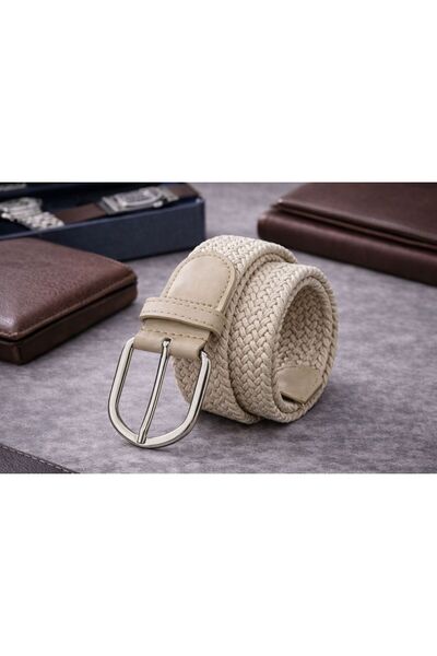 G-Atlantic Men’s Braided Elastic Stretch Belt – Premium Woven Casual Belt wit...