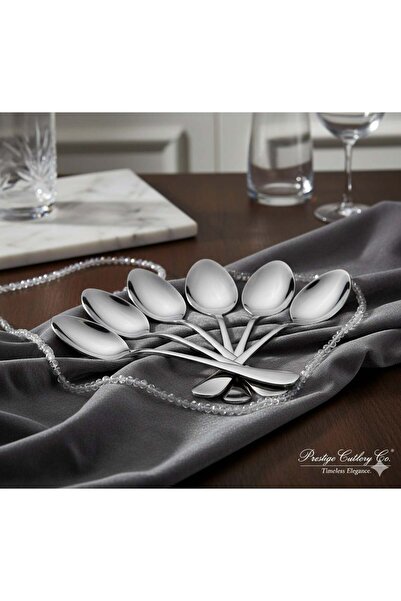 ALMUFARREJ Luxury Stainless Steel Spoon Set – 6 Pieces with Elegant Design fo...
