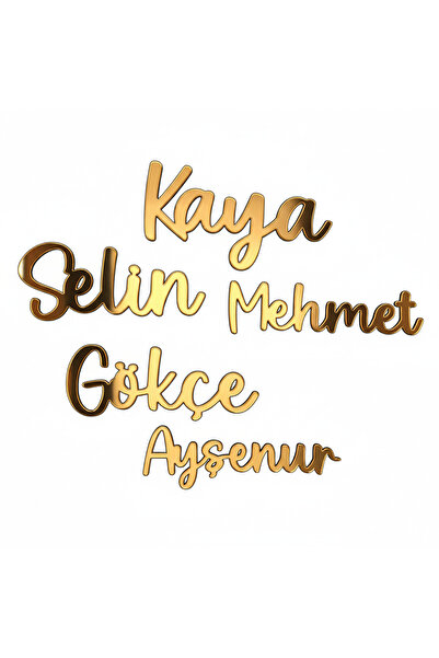 Pelince Kişiye Özel Lazer Kesim Renkli Ahşap İsim | Takı Yastığı Kelime Harf ...