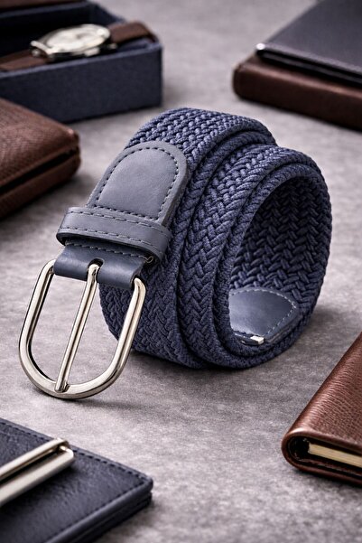 G-Atlantic Men’s Braided Elastic Stretch Belt – Premium Woven Casual Belt wit...