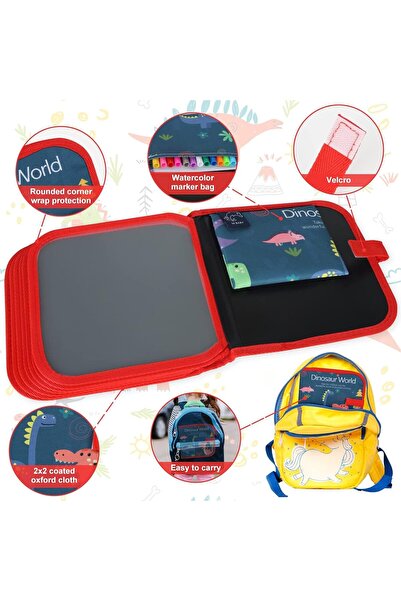 Bukela مجموعة كتب رسم قابلة للغسل للأطفال