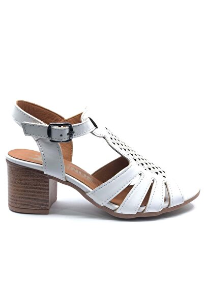Venüs Porcar Genuine Leather Comfort Orthopedic Women's Sandals White