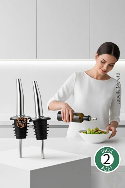 Transformacion 2 Pieces Inox Steel Non-Spill Oil Pot Spout - Professional Bot...