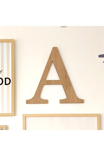 DECOMALL ( PP-34 ) Baş Harf Kişiye Özel Ahşap Bebek ve Çocuk Odası Duvar Tabl...