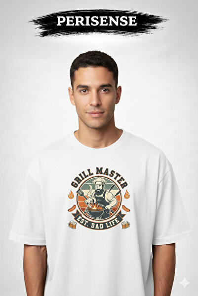 PERISENSE Unisex Dad Life Printed Premium Combed Cotton Oversized T-Shirt