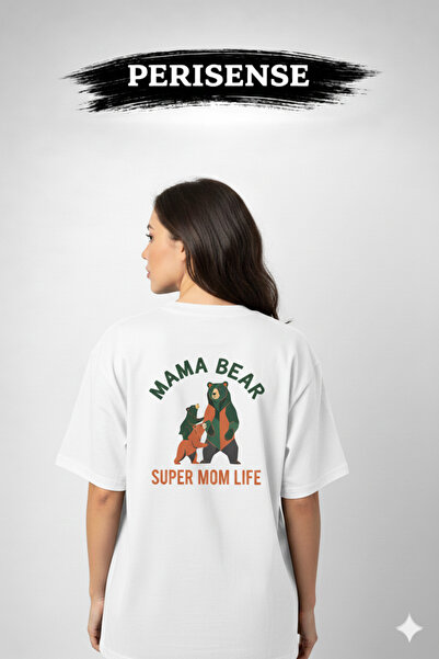 PERISENSE Unisex Mom Life Printed Premium Combed Cotton Oversized T-Shirt