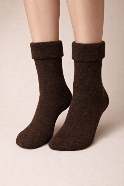Katia&Bony Women's Towel Socks Brown