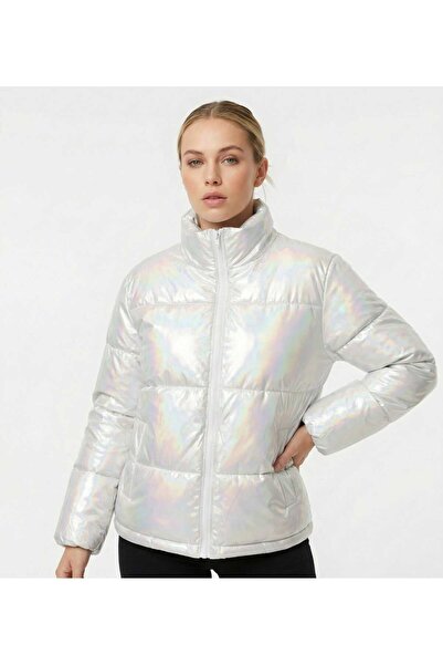 puerpuellamoda Trend Kadın Su İtici Paraşüt Kumaş Dik Yaka Kapitone Şişme Mon...