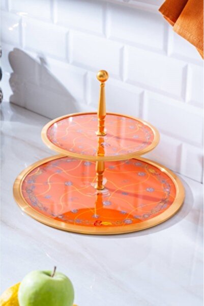 ACAR 7332 Passifolia 2 Tier Glass Tray