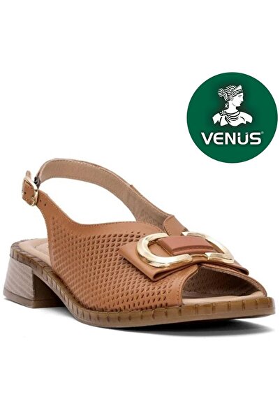 Venüs Fuggi Genuine Leather Comfort Orthopedic Women's Sandals Taba