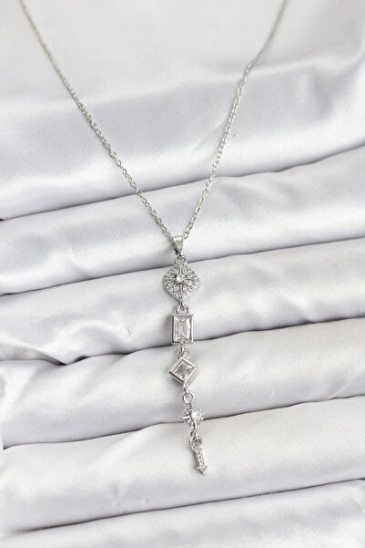 My Reality Fashion قلادة نسائية على شكل حرف Y من الفولاذ 316L بلون فضي وتصميم...