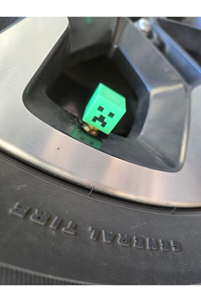 ADA 3D Minecraft Creeper Yeşil Piksel Canavar Yüzlü Araba Uyumlu Sibop Kapağı...