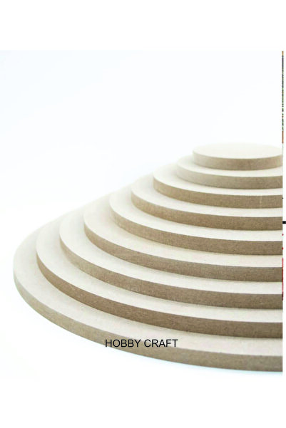 kastamonu entegre 6 mm Ham MDF Yuvarlak Pano | 3 lü SET 12, 29 VE 41 cm | Duv...