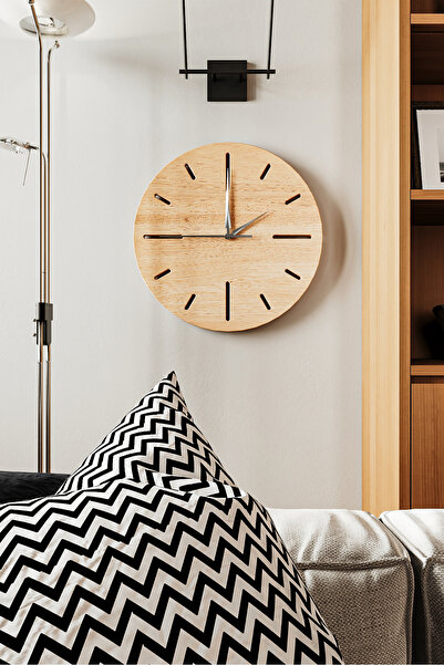 Wooden Studio Modern Salon Duvar Saati, Ahşap Duvar Saati, Ev Duvar Saati, Ge...