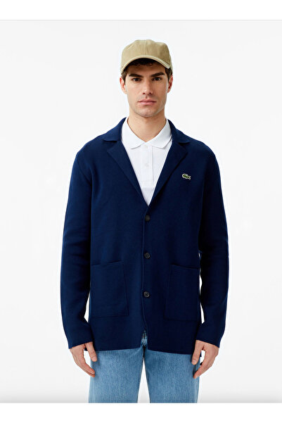 Lacoste Relaxed Fit Wool Cardigan
