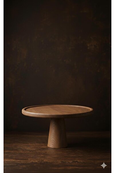 Rabo Craft Natural Wood Cake Cake Stand, Wooden Leg Cake Stand, Introductory,...