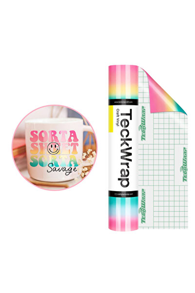 Teckwrap Craft Candy Color Lolipop Premium Vinil –Kalıcı- 30.4 cm × 152.4 cm