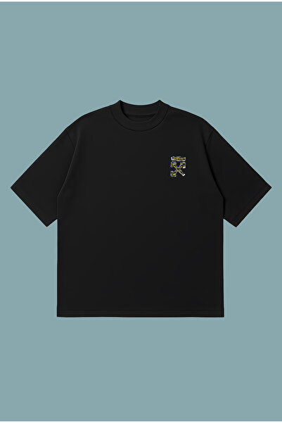 PURE POWER تي شيرت أوف وايت ممزق ذو قصة فضفاضة قصة فضفاضة للجنسين – مطبوع تي ...