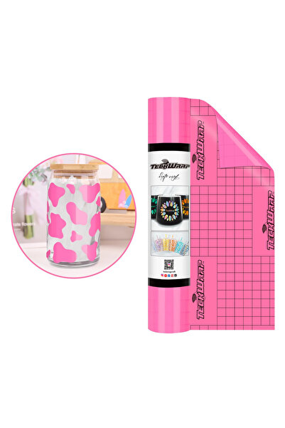 Teckwrap Craft Ekonomik Seri Vinil - Neon Pink - 1 Rulo 30.48cm X 152.4cm