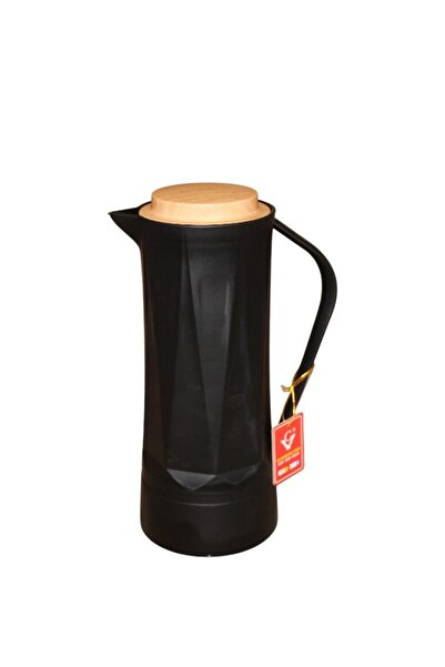 WDA 1.0L Insulated Coffee Pot Thermal Jug with Wooden Lid