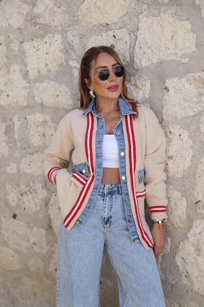 DOLCE QUEEN 👑   Denim Detailed College Cardigan Jacket