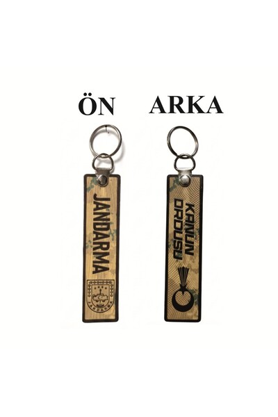 Seyhan Askeri Malzeme Tpu Double Sided Keychain -Jandarma Camouflage - Law Enforcement Army