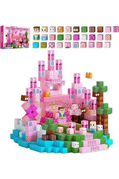 VTERLY Magnetic Blocks - 150PCS Magnetic Building Block Cubes, Castle Princes...