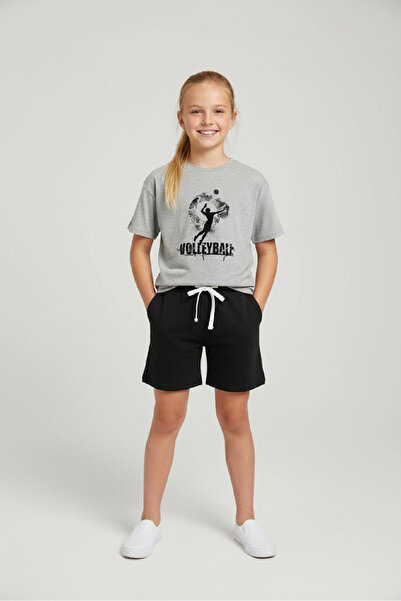 aytok tekstil Cotton Girls Boys Kids Shorts T-Shirt Set Volleyball 5 6 7 8 9 ...