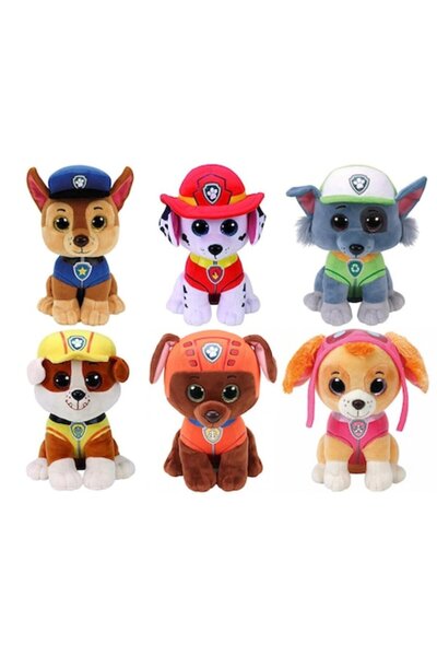 OEM Set de 6 jucării de pluș TOYS DEPO, Patrula Cățelușilor, Ochi de Sticlă, ...