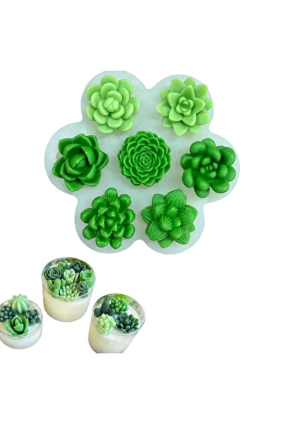 MILMATT Matrita de silicon, Milmatt, Model Mix 7 Plante Suculente, pentru lum...