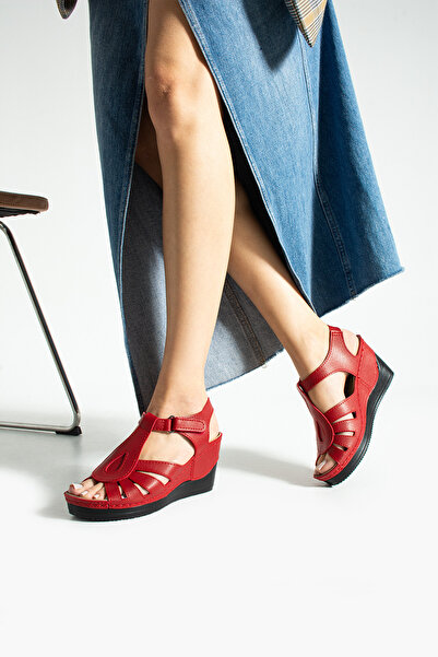 Polomia Comfort Sandale de zi cu zi confortabile, ortopedice, cu toc cu velcr...