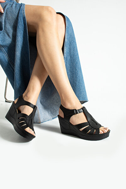 Polomia Comfort Hilton Women's Orthopedic Wedge Heel Velcro Comfortable Daily...