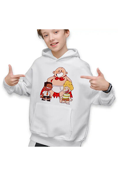 OEM Kids Boys Captain Underpants Sweatshirt The Adventures of Captain Underpa...