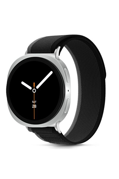 Tech-Protect Nylon Strap for Galaxy Watch 8, Black/Orange