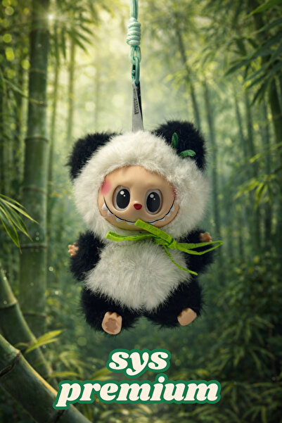 SYS PREMİUM - Labubu Panda Temalı Labubu Peluş Anahtarlık Sevimli Figür oyunc...
