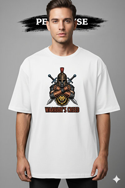 PERISENSE Unisex Mma Printed Premium Combed Oversized T-Shirt