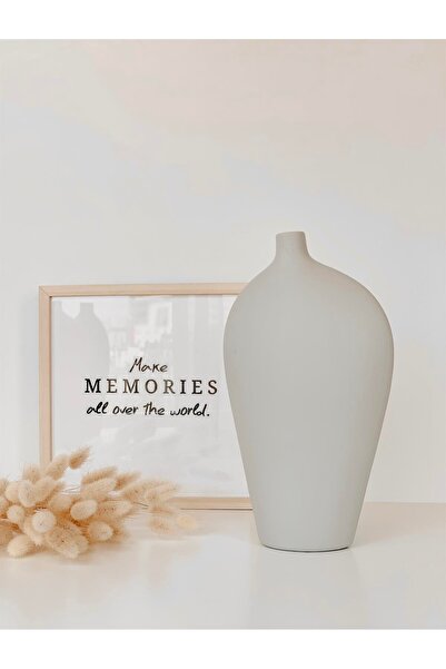 Hestia Home Amorfna keramička vaza, siva