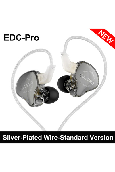 Choice4 NEW Silver- NO Mic New KZ EDC Pro Headset Dynamic In-Ear Monitor HiFi...