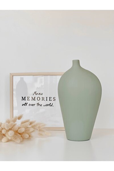 Hestia Home Amorfna keramička vaza Nil zelena