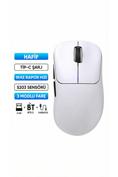HXSJ T700 Makrolu Kablosuz Oyuncu Mouse- 3 Modlu Kullanım-500 Mah Batarya