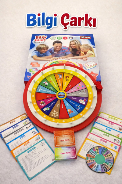 TOHA Zeka Çarkı Eğitici Bilgi Yarışması Oyunu – 520 Soru, 13 Kategori, Aile &...