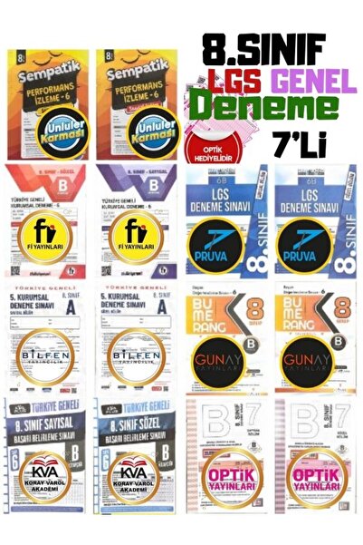 Fenomen Yayıncılık 8. Sınıf Lgs Genel 7'Lİ Deneme Seti Tüm Dersler 7 Sayısal ...
