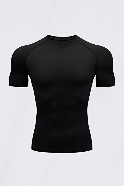 FitVult Unprinted Black Compression Stretch Fabric Body-Hugging Body Underwea...