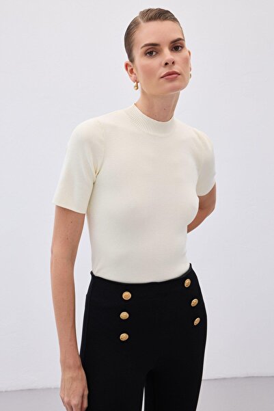 Sateen Women's Half Fisherman Knit Sweater 103-1353