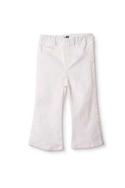 Retro Giyim Tekstil Beyaz İspanyol Paça Pantolon