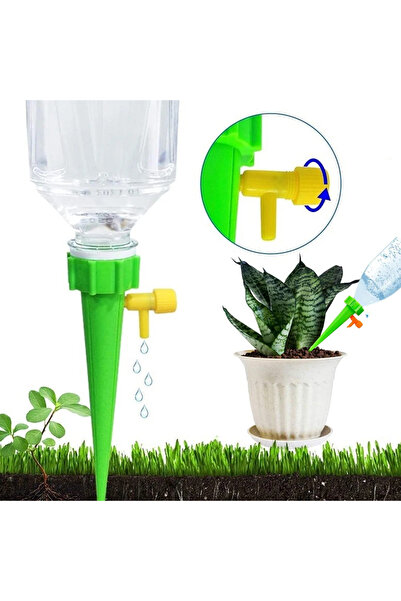 Monte Lua نظام ري الزهور بالتنقيط، (عبوة من 10 قطع)، متوافق فقط مع زجاجات الم...