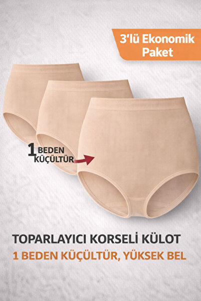 QULAT Shaping / Sculpting Effective Corset Panties – High Waist, Black-White-...