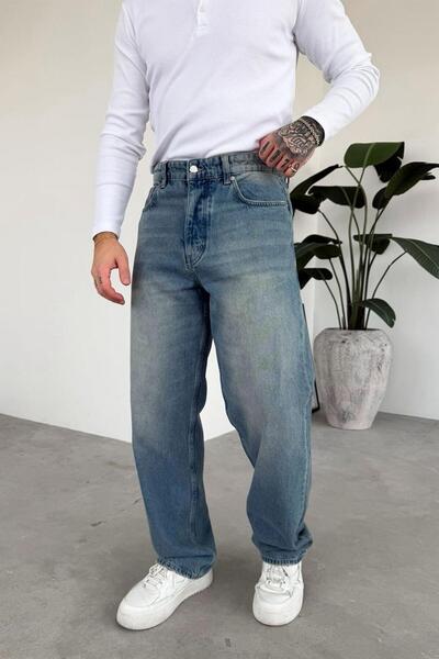 HAFKAGİYİM Blue Soft Gradient Basic Regular Pants