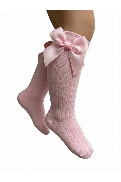 AnoaSales Bow socks for girls and babies, 95% cotton, Seamless design