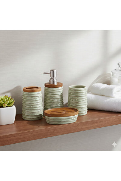 casa rosa 4-piece ceramic bath accessories set